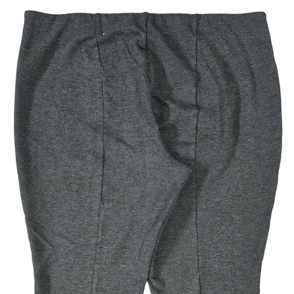 White House Black Market Heather Gray Ponte Knit Back Seam Cropped Leggings - Picture 5 of 9